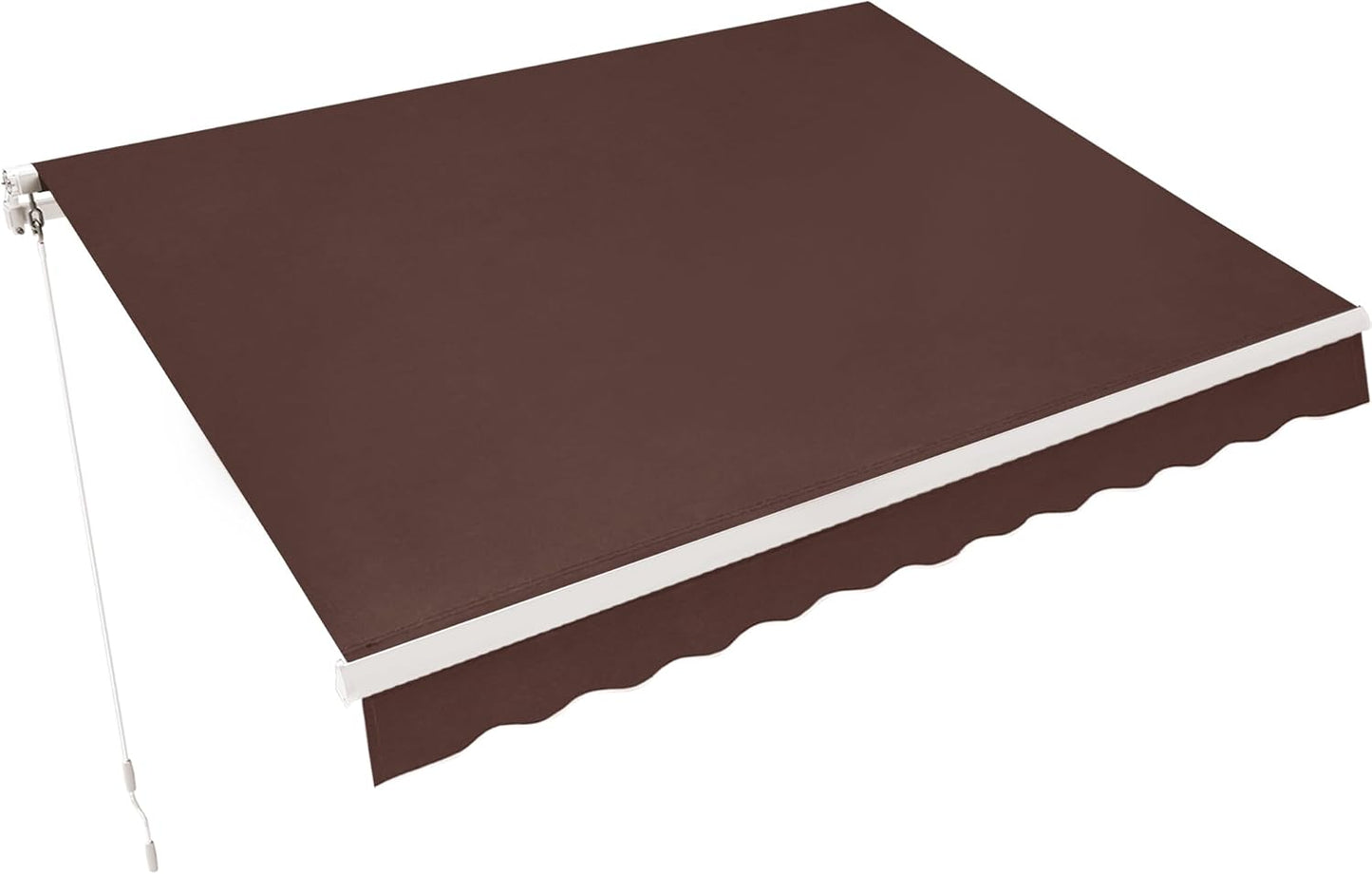 MCombo 13.2x7.8 Feet Manual Retractable Patio Door Window Awning Sunshade Shelter Outdoor Canopy,1308 (Grey, 13.2'(L) x 7.8'(W))