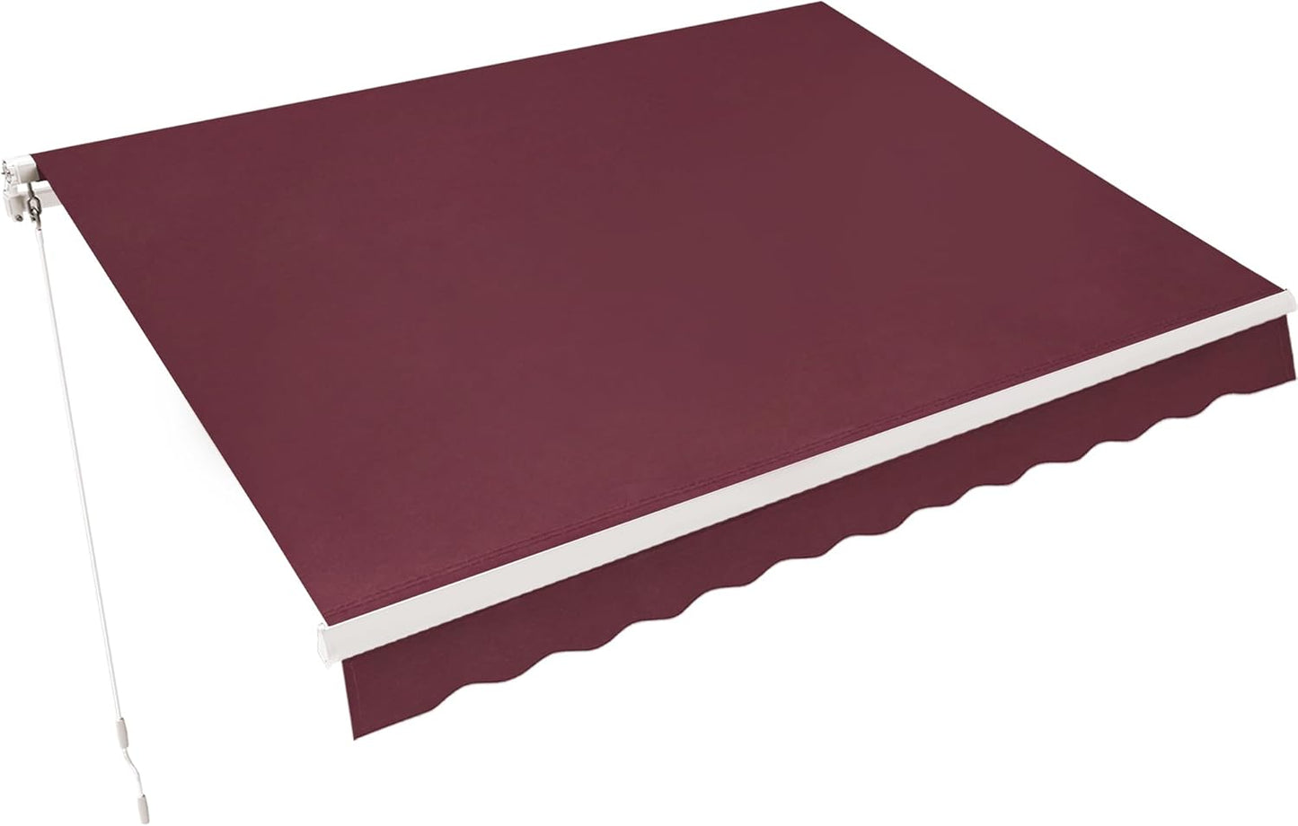 MCombo 13.2x7.8 Feet Manual Retractable Patio Door Window Awning Sunshade Shelter Outdoor Canopy,1308 (Grey, 13.2'(L) x 7.8'(W))