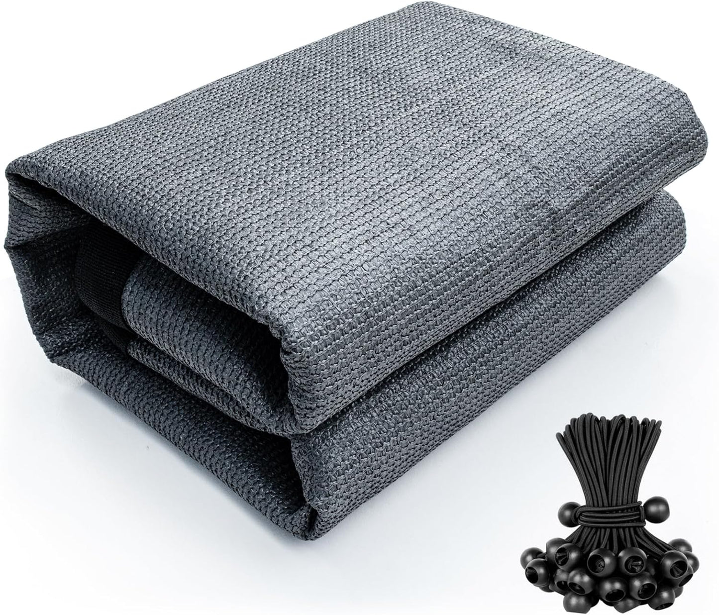 Shatex 90% Shade Fabric 10x 12ft Sun Shade Cloth with Grommets for Pergola Cover Canopy Wheat, 12 Bungee Balls