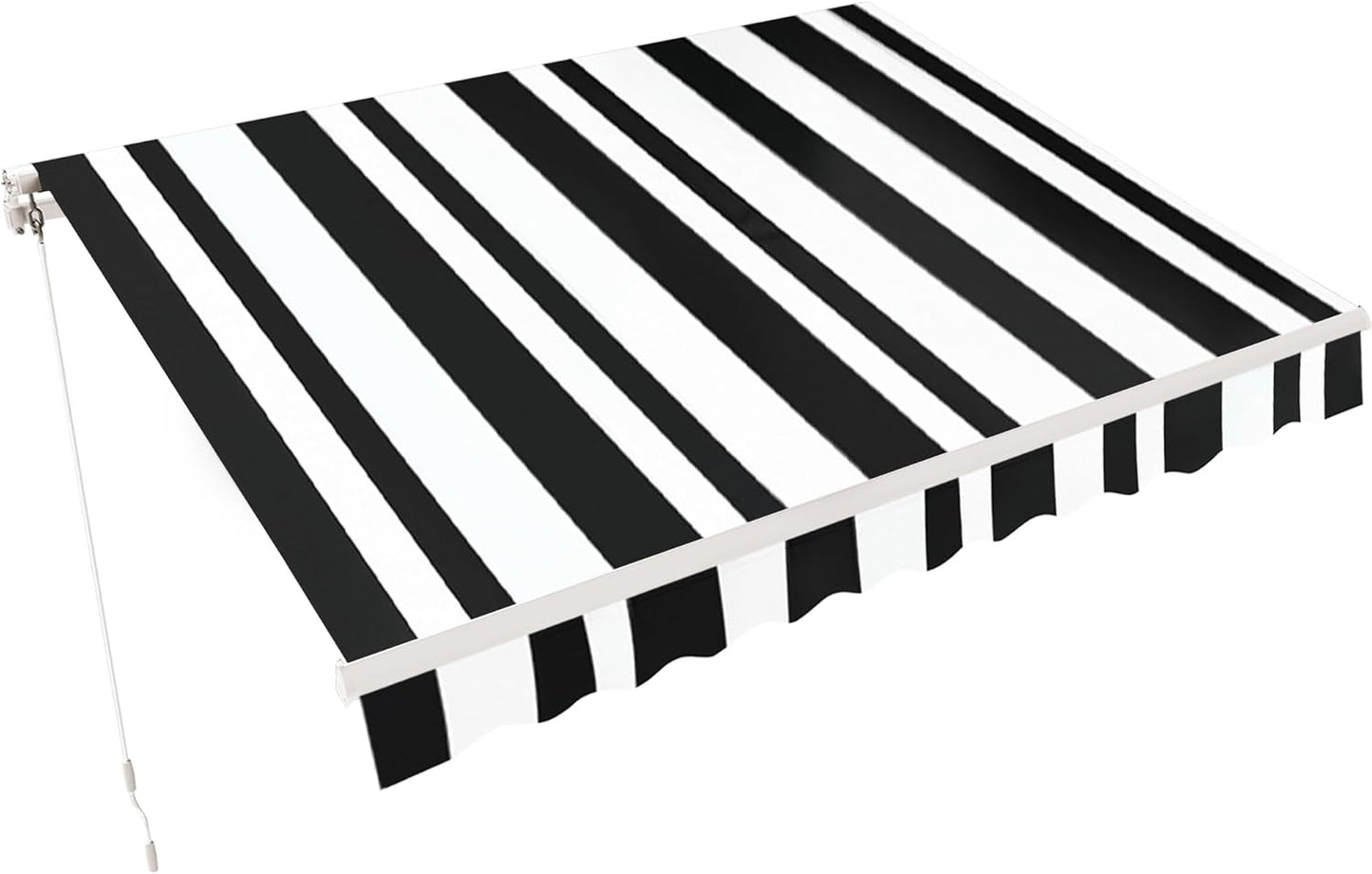 MCombo 13.2x7.8 Feet Manual Retractable Patio Door Window Awning Sunshade Shelter Outdoor Canopy,1308 (Grey, 13.2'(L) x 7.8'(W))