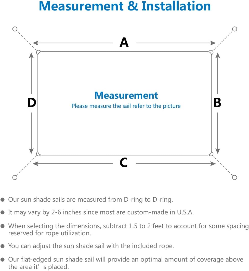 Eden's Decor Straight Flat-Edged Sun Shade Sail Rectangular 5' x 7' Brown UV-Blocking Outdoor Canopy Fabric Cloth Awning for Pergola Patio Garden Backyard Custom Size