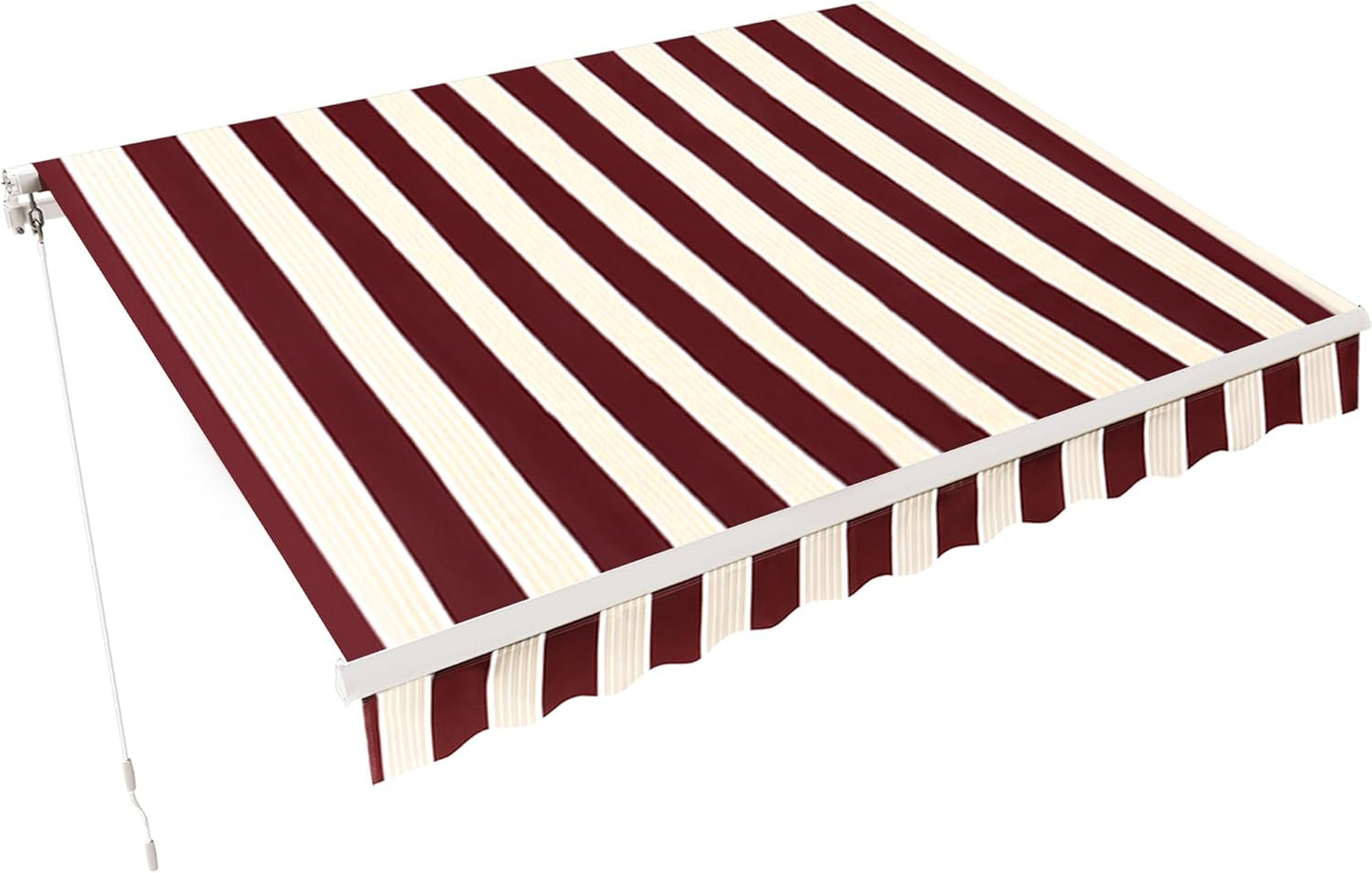 MCombo 13.2x7.8 Feet Manual Retractable Patio Door Window Awning Sunshade Shelter Outdoor Canopy,1308 (Grey, 13.2'(L) x 7.8'(W))