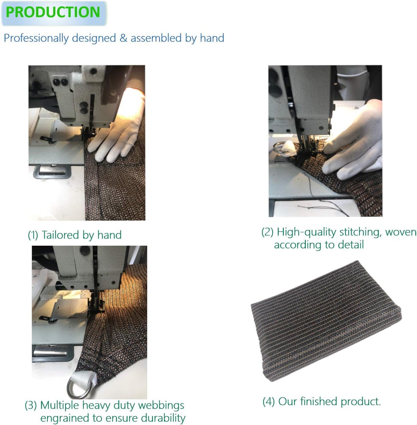 Eden's Decor Straight Flat-Edged Sun Shade Sail Rectangular 5' x 7' Brown UV-Blocking Outdoor Canopy Fabric Cloth Awning for Pergola Patio Garden Backyard Custom Size