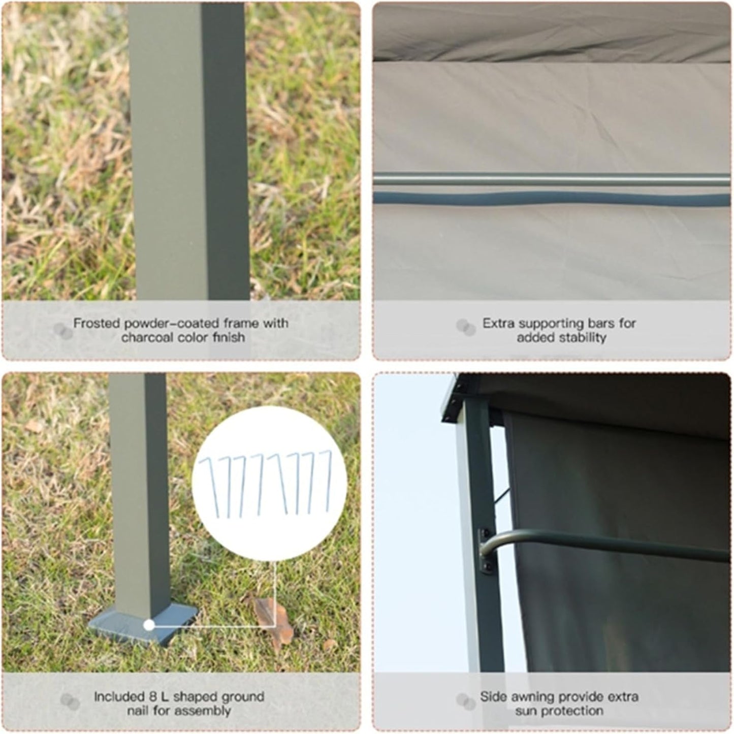 Multifunctional shed, can be Used as Terrace Pavilion, Garden Rest Pavilion, Sunshade Pavilion, rain shelter Pavilion, Courtyard shed, Barbecue Pavilion, Barbecue Awning