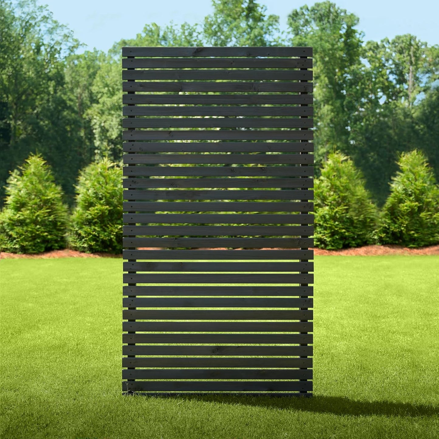 5ft H x 3.2ft W (1 Panel) No Dig Enclo Concord Cedar Wood Privacy Screen, Great to Hide Trash Cans, Decorative Patio Privacy Screen, Outdoor Privacy Fence Panel, Air Conditioner Fence, EC18022
